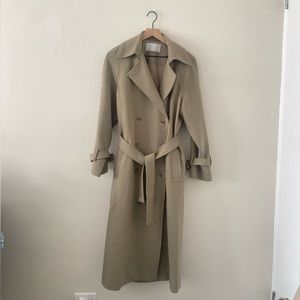 OAK + FORT Oversized Trench Coat in MOSS
